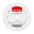 TWIN-TOWN 12-Inch 40-Tooth ATB Fine Finish Wood Cutting Circular Saw Blade, 1 Inch Arbor, Compatible with Table and Miter Saws, Premium Quality Woodworking Saw Blade
