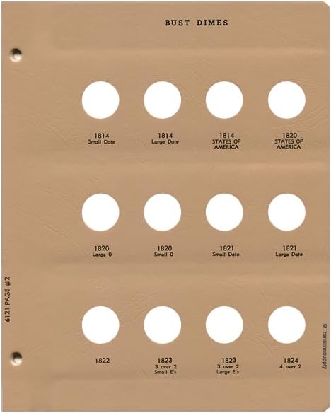 Dansco US Bust Dime Coin Album 1796-1837 #6121 - Image 4