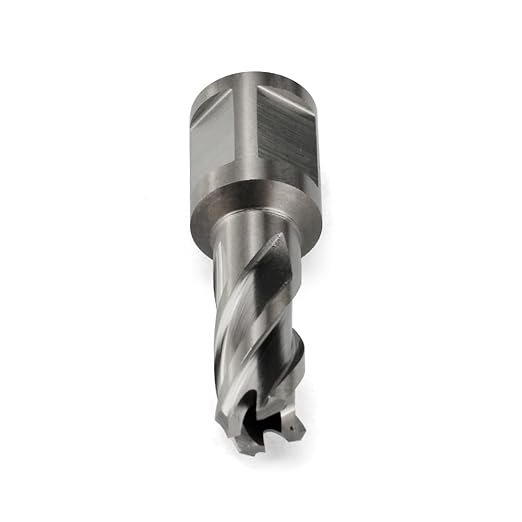 OSCARBIDE 1/2"x1" Annular Cutter,3/4 inch Weldon Shank,1/2 inch Cutting Diameter,1 inch Depth of Cut,2 Flat Mag Drill Bit with Pilot Pin for Magnetic Drill Press,1 Piece