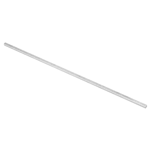 uxcell Square Steel Key Stock, 3/16" x 3/16" x 12" Cold-Drawn 45# Steel Bars Precision Key Stock for Gearbox Coupling, Silver Tone