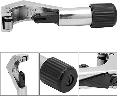 GOLDEAL Tube Cutter,Constant Swing Pipe Cutter Tool for Metal Pipe,1/4"-1-5/8",with 5 Spare Cutting Blades & Deburring Tool,Bike Front Fork/Seatpost/Seat Tube/Steerer Tube Cutter(Silver)