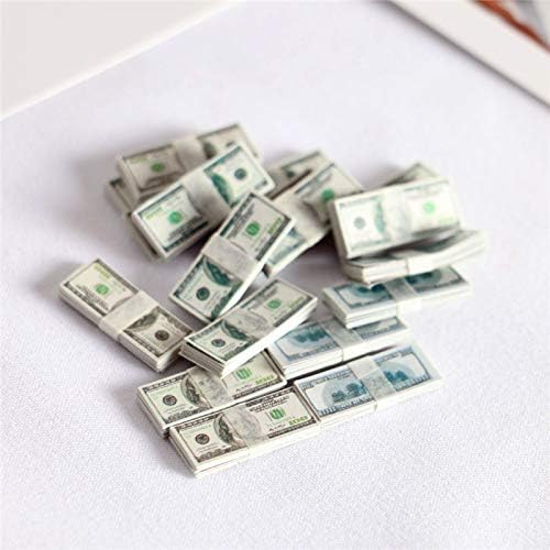 1:12 Dollhouse Miniature Scene Model Mini 200 Pieces Dollar Bills Set - Image 4