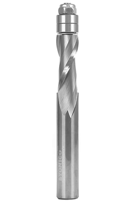 YONICO Solid Carbide Flush Trim Router Bit Spiral 1-5/8-Inch Cutting Length 1/2-Inch Upcut 1/2-Inch Shank 31202-SC