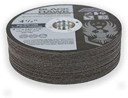 BHA Metal and Stainless Steel Thin Cut Off Wheels for Angle Grinders, 4.5” x .040” x 7/8” - 25 Pack