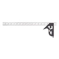 Starrett Steel Combination Square with Square Head - 18" Blade Length, Cast Iron Heads, Reversible Lock Bolt, Scriber, Spirit Level, 4R Graduation Type - 11H-18-4R