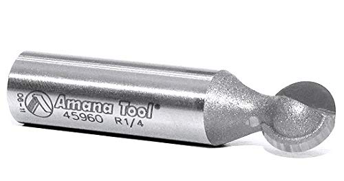 Amana Tool - 45964 Carbide Tipped Ball End 3/8 Radius x 11/16 Dia x 1/2 Shank