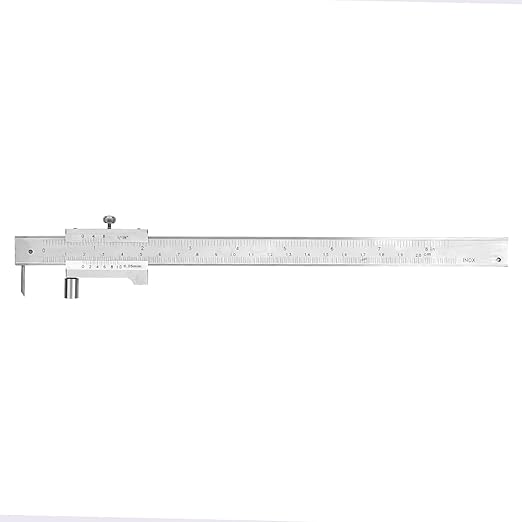 200mm Vernie Scribing Caliper, 8inr Stainless Sheet Metal Scribe Tool, ±0.05mm Accuracy Parallel Cross Caliper Gauges, Metal Marking Tool with PU Leather Bag for Industry Marking
