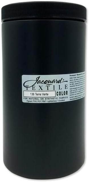 Jacquard Fabric Paint for Clothes - 32 Oz Textile Color - Terre Verte - Leaves by Jacquard