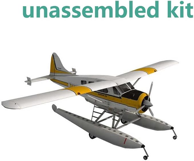 1:32 CAN DHC-2 Beaver Float Seaplane 3D Paper Model Simulation Aircraft Model - Image 3