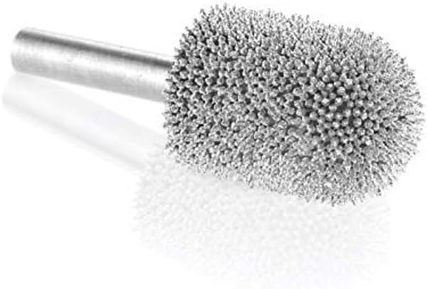 Kutzall Original Ball Nose Rotary Burr, 1⁄4" Shaft, Coarse - Wood Carving Bit for Bosch, DeWalt, Milwaukee. Abrasive Tungsten Carbide, 3⁄4" (19mm) Dia. X 1-1⁄8" (28.5mm) Length, BN-34