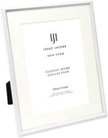 Isaac Jacobs 7x9 White Metal Rope Border Picture Frame, Horizontal & Vertical by IsaacJacobs