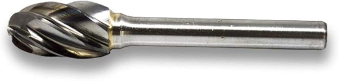 Benchmark Abrasives Ball Shape Premium Tungsten Carbide Burr with 1/4 Inch Shank Aluminum Cut Rotary Tool, Engraving Tool for Non-Metals Shaping Carving (SE-5NF)
