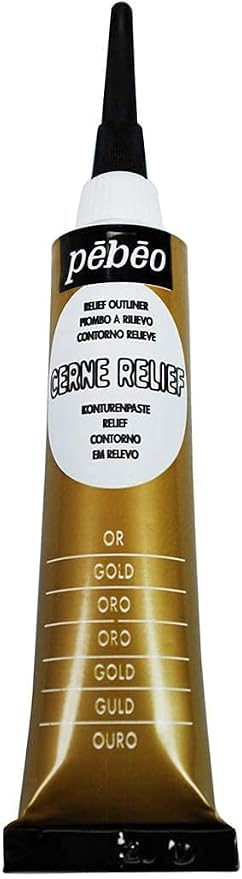 Gold Cerne Relief Outliner- 2 Pack Paint Dimensional Color Relief Paste- Mixed - Image 3