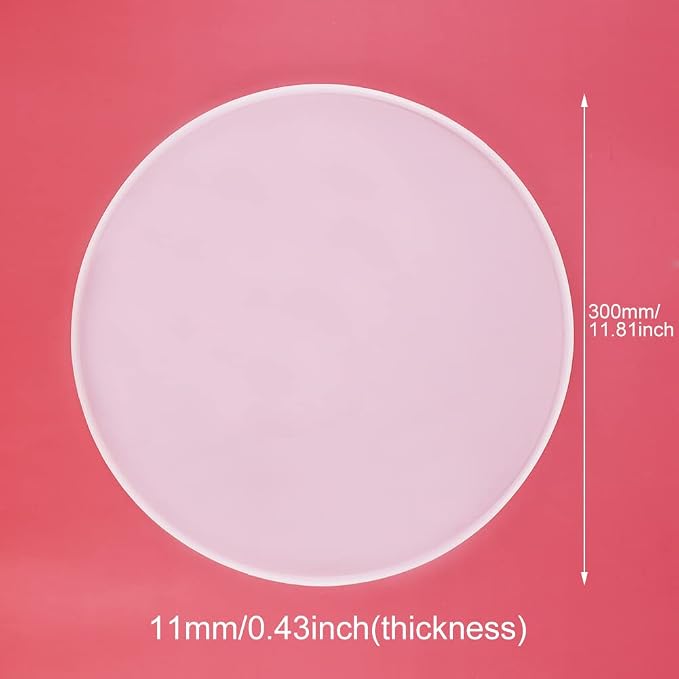 Round Silicone Molds, Shiny Silicone Tray Board Table Clock Mold - Image 7