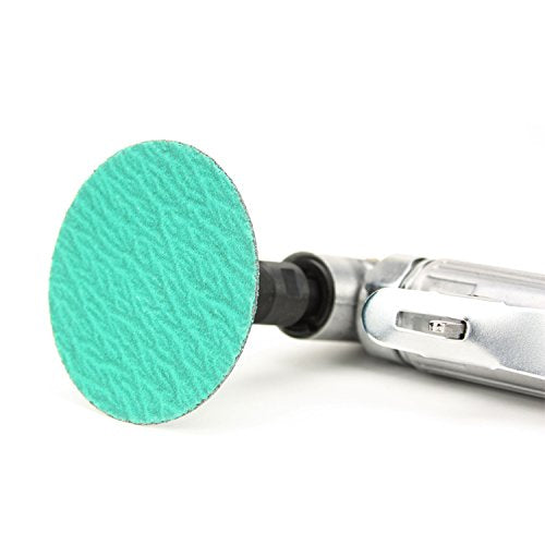 BHA Green Zirconia with Grind Aid Quick Change Sanding Discs Type R Male Roll On, 3" (80 Grit) - 25 Pack