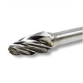 Benchmark Abrasives Ball Shape Premium Tungsten Carbide Burr with 1/4 Inch Shank Aluminum Cut Rotary Tool, Engraving Tool for Non-Metals Shaping Carving (SF-3NF)