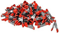 Wideskall® 2" inch Mini Metal Spring Clamps w/Red Rubber Tips Clips (Pack of 60)