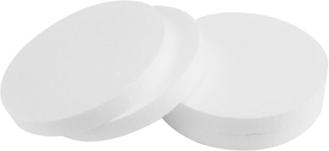 FFchuanhe 4 Pack Foam Circles for Crafts, Polystyrene Round Foam Discs for DIY by FFchuanhe