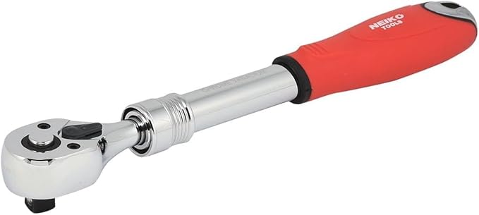 NEIKO 03067A 3/8-Inch-Drive Extendable Ratchet Handle, 72-Tooth Reversible Ratcheting Feature, Extends 8 1/2 to 12 3/8 Inches