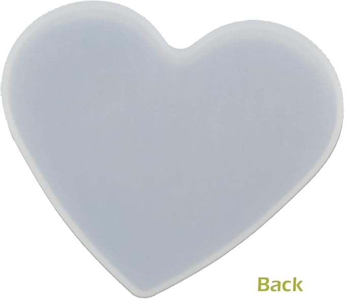 5Pcs Love Heart Epoxy Mold DIY Resin Casting Heart Base Coaster Silicone Mold - Image 4