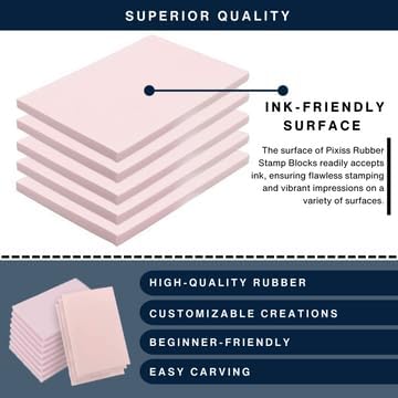 Stamp Pads for Rubber Stamps 5-Pack and Rubber Stamp Carving Tools - Image 2
