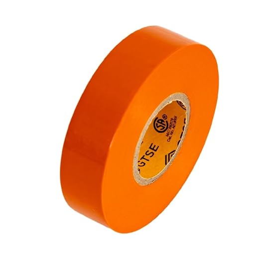 GTSE Orange Electrical Tape, 10 Rolls – Waterproof, Industrial Grade Vinyl, 3/4 in x 66ft– Strong Self-Adhesive PVC Electric Tape for Wire Insulation, 7 Mil, 600V – UL/CSA Listed