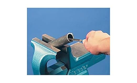 Pferd 8" Half-Round Hand File with Handle, American Pattern, Double Cut, Medium, 3/4" Width, 7/32" Thickness - Part 11024P