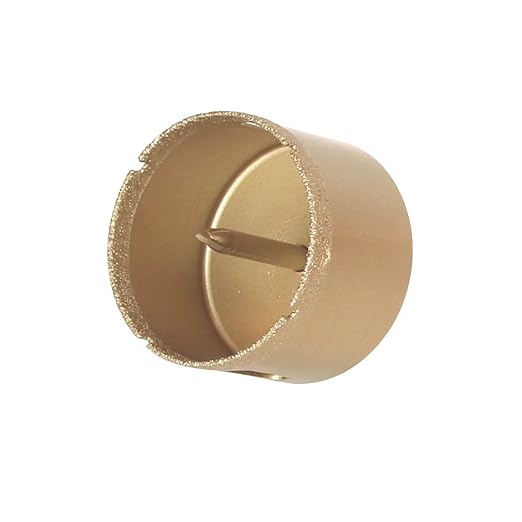 Brazed Diamond 2-3/8 inch Hole Saw with Center Drill Bit for Ceramic,Porcelain,Tile,Glass,Granite Quartz,Marble,Gemstone,Dry Drilling 60mm