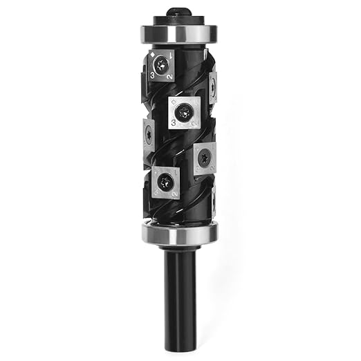 Findbuytool Carbide Heavy Duty Flush Trim Router Bit, 1/2" Shank, 30mm Cutting Diameter,Top & Bottom Bearings Insert Flush Trim Router Bit for Woodworking Trimming