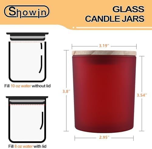 SHOWIN Thick Candle Jars for Making Candles 16 Pcs, 7 OZ Empty Jars - Image 3