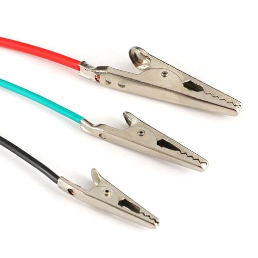 Alligator Clip Test Leads - 50cm Multicolor Wire Jumpers with 4.5cm Electrical Clips, Assorted Red Yellow Green Black White,10-Pack for Electrical Testing Electronic Experiments