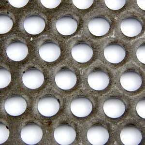 OnlineMetals A36 Carbon Steel Perforated Sheet, Unpolished (Mill) Finish, Hot Rolled, Staggered 0.375" Holes, ASTM A36, 0.12" Thickness, 11 Gauge, 24" Width, 36" Length, 0.5625" Center to Center
