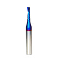 O Single Flute Upcut Spiral End Mill CNC Router Bit with NACO Coating for Plastic Cutting with Mirror Finish (1, 1/8 D x 1/2 CH x 1/4 SHK x 2L) UT188