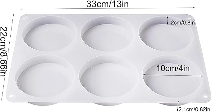 6-Cavity Deep Round Coaster Silicone Molds - Image 2
