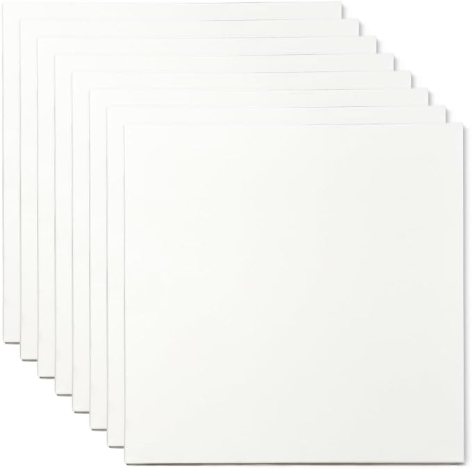 KINGART Stretched White Canvas Set – Square, 6x6 Inch, Triple Gesso Primed – - Image 7