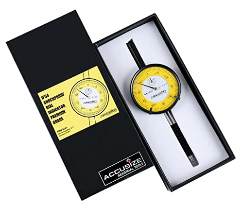 Accusize Industrial Tools 0-1" x 0.001" Lug Back IP54 Shockproof Dial Indicator Premium Grade, P900-S160