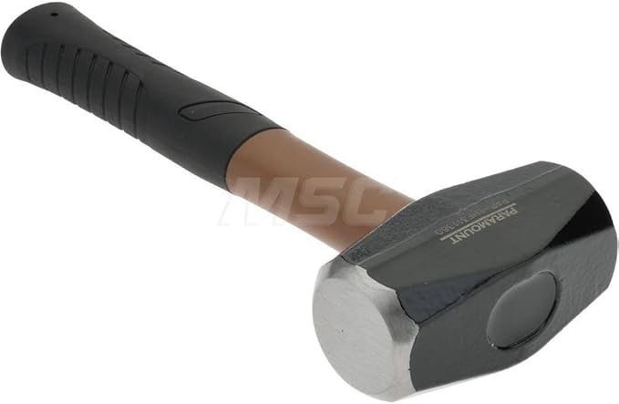 Paramount Hand Drilling Hammer: 3 lb Head, Jacketed Fiberglass Handle