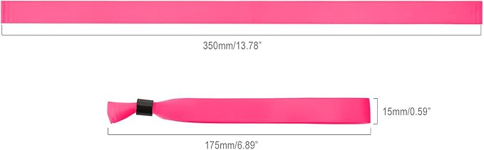 100 Pack Wrist Bands|Pink Wristbands for Events|Wristbands for Concerts Festival Admission Party|13.78” x 0.59”