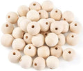 200Pcs 16mm Wood Beads Round Wooden Spacer Beads Unfinished Natural Wood Loose by hesmartly