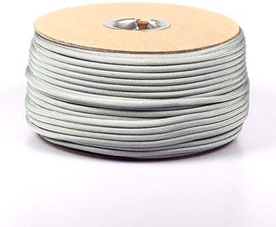 The Paracord Store | Type III 550 Paracord - 100 FT Hank, Silver Grey | Heavy Duty 7 Strand Tactical Paracord - USA Made Nylon Outdoor Parachute Cord for Camping, Fishing & More - Survival Cord