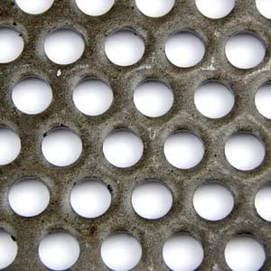 OnlineMetals A36 Carbon Steel Perforated Sheet, Unpolished (Mill) Finish, Hot Rolled, Staggered 0.375" Holes, ASTM A36, 0.12" Thickness, 11 Gauge, 12" Width, 24" Length, 0.5625" Center to Center