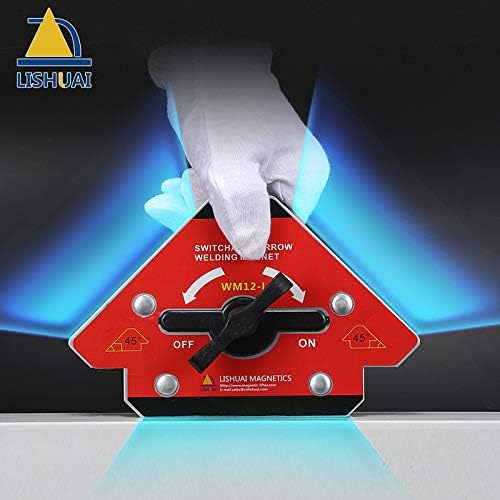 LISHUAI Unique Design On/Off Switch Strong Neodymium Arrow Welding Magnet/Magnetic Angle Welding Clamp 45 90 135 Degrees 55 LBS