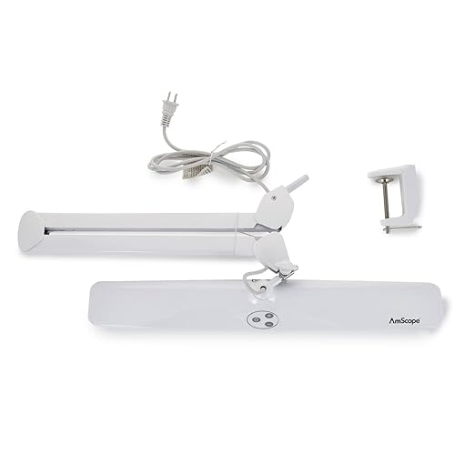 AmScope - 21W 84 LED Task Lamp on Articulating Arm with Table Clamp - LMP-84