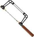 TOOLCOOL Coping Saw for Woodworking Aluminum Alloy Frame Hardwood Round Handle Handsaw with 15T 18T 24T High Speed Steel Saw Blades