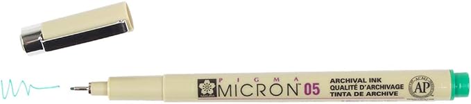 SAKURA PIGMA MICRON 05 FINELINER PEN, 0.45MM LINE WIDTH - Image 2