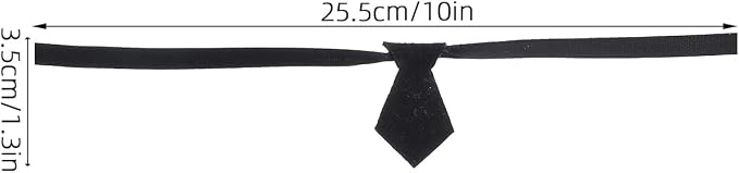 TOYANDONA 4pcs Miniature Neckties Soft Black Tiny Doll Ties - Image 5