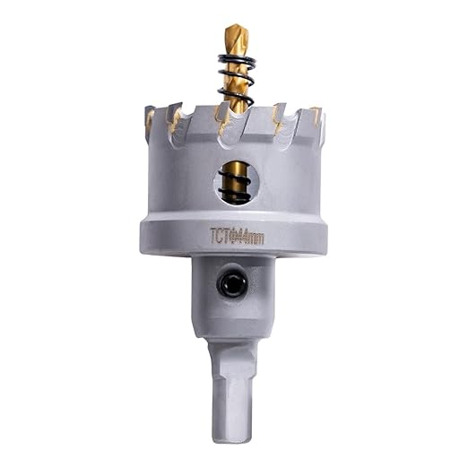 1-3/4" Carbide Hole Saw, Heavy Duty Metal Hole Cutter with Pilot Drill Bit for Cutting Stainless Steel, Metal Sheet and Aluminum Alloy (44mm | 1-3/4")
