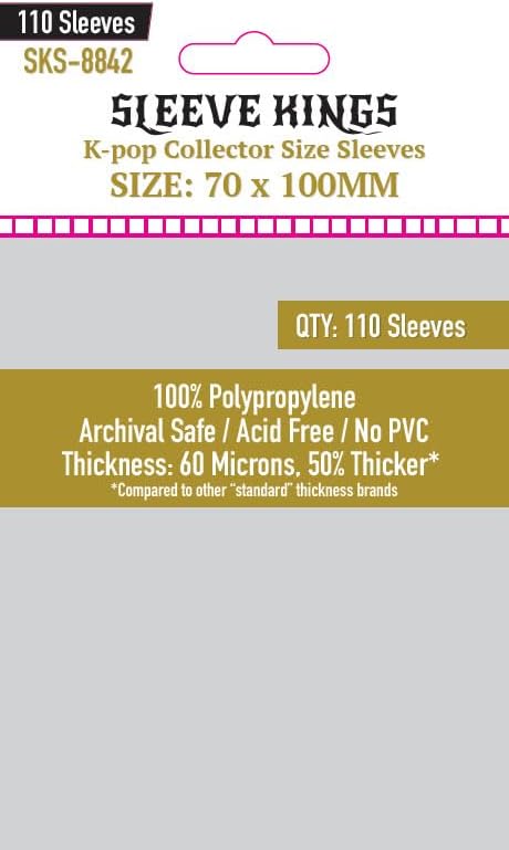 Sleeve Kings K-Pop Collector Card Sleeves – 110 Pack, 70 x 100 mm, Extra Clear - Image 2