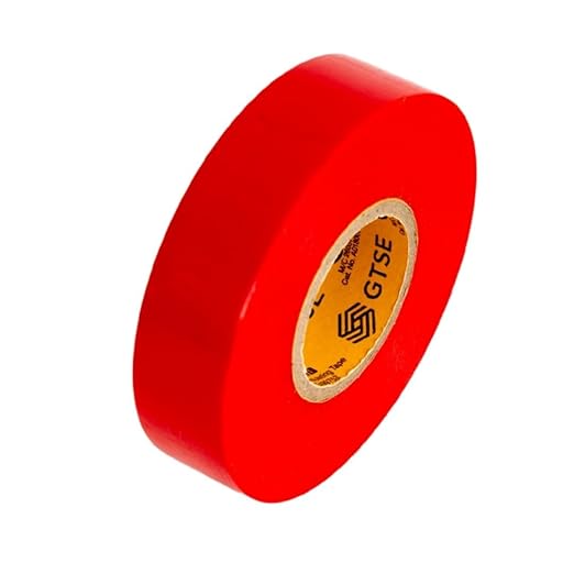 GTSE Red Electrical Tape, 120 Rolls Bulk Box – Waterproof, Industrial Grade Vinyl, 3/4 in x 66ft– Strong Self-Adhesive PVC Electric Tape for Wire Insulation, 7 Mil, 600V – UL/CSA Listed
