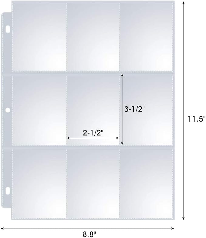 200 Pack 9 Pocket Page Protectors, Sooez Trading Card Sleeves - Image 5